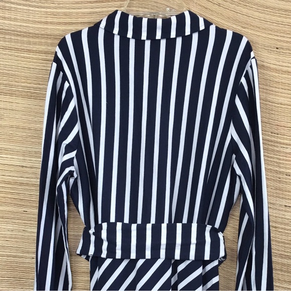 BODEN Marcia Stripe Jersey Shirt Dress, Navy /Ivory Size 10P - Picture 8 of 15